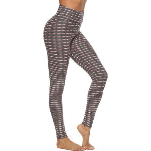 New Woman Pants Yoga Leggings High Waist United States Jacquard Changing Yoga Pants High Waist Hip Tight Feet Women Leggings