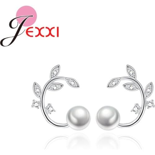 Best Lady Fashion Jewelry Hot Cheap Wholesale Wedding Party Pearl Stud Earrings For Women Brand Female Statement Earrings