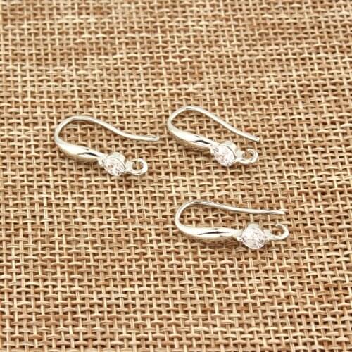 1pair Shining Women Small Earring Charms Fashion U Shaped Earrings Base Findings Exquisite Wedding Jewelry Accessories AC387