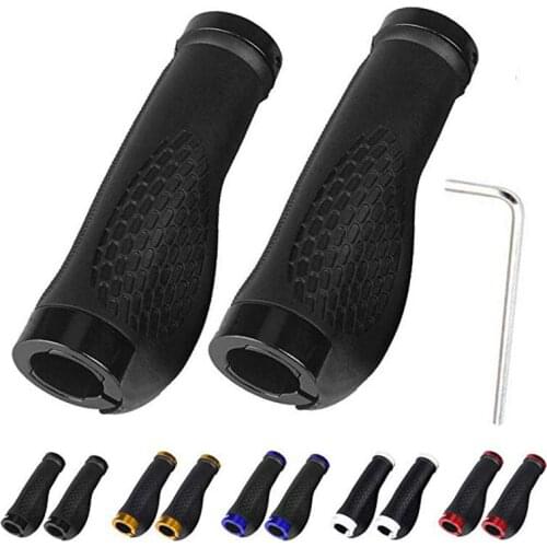 1 Pair Cycling Bicycle Gear Grips MTB Bike Handle Silicone Handlebar Soft Ultralight Grips Anti-skid Shock-absorbing Bike Part