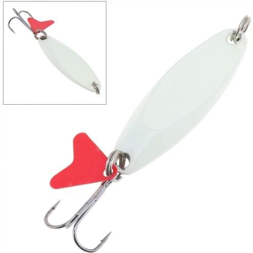 10g Durable Metal Sequin Spinner Luminous Fishing Lures Jig Bait with Treble Hook