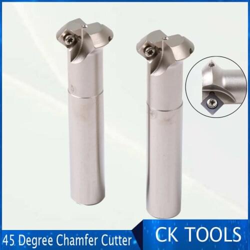 45 Degree SSD C20-20-130 Insertable Face Mill for SPMW090304 Chamfer Cutter CNC machine tool knife milling cutter arbor