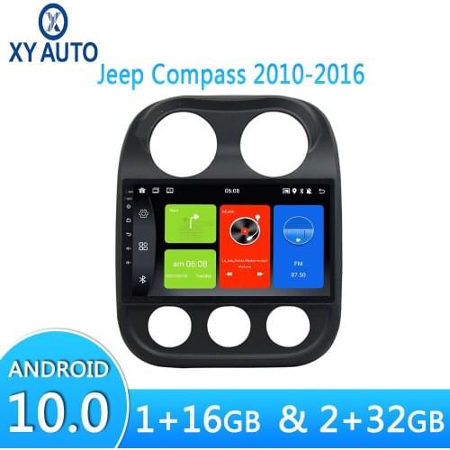 Android 10 Car Multimedia Video Player Host Audio Radio GPS Navigation WIth Bluetooth Split Screen For Jeep Compass 2010-2016