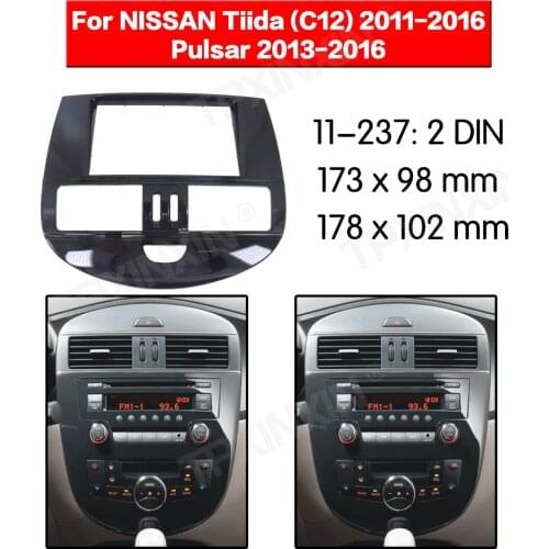 Car radio Frame Panel Auto Radio Stereo Fascia For Nissan Tiida 2011-2016 Dash Plate Facia Panel Mount Trim Kits Frame Adapter