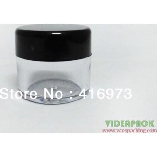 Free shipping 100pcs/lot 15ml nail powder jar, loose powder jar, plastic jar, 15g PS clear jar cosmetic packing