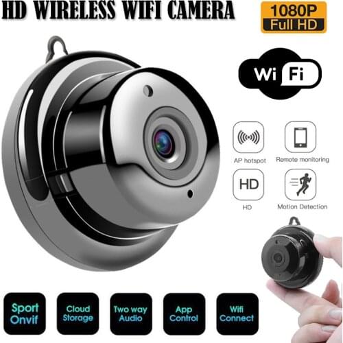 Camera Wireless CCTV Infrared Night Vision Motion Detectection 1.44mm 360 Degree V380 WiFi 1080P CS Fisheys Lens Mini Camera