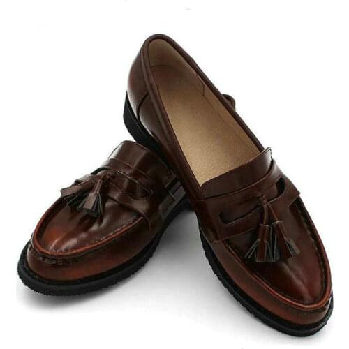 Brand Loafers Womens Shoes Black Patent Leather Oxford Shoes For Women Genuine Leather Ladies Leather Shoes Big Size 34-45