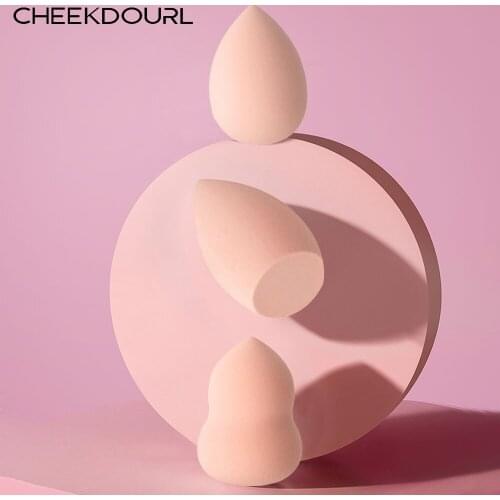CHEEKDOURL 5 Colors Soaking Wet And Dry Water Drop Puff Beauty Makeup Sponge Egg Bevel Make Up Sponge Tools