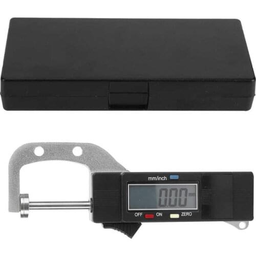 Digital Thickness Gauge Meter Stainless Steel Inch/Metric Measuring Tools 0-25.4mm Thickness Tester