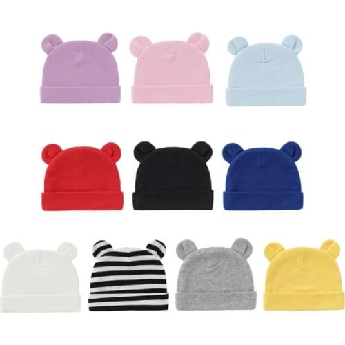 Baby Hat With Ears Cotton Autumn Winter Warm Newborn Infant Toddler Beanie Cap GXMB