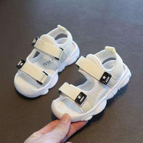 2021 Childrens Summer Boys Leather Sandals Baby Shoes Kids Flat Child Beach Shoes Sports Soft Non-slip Casual Toddler Sandals