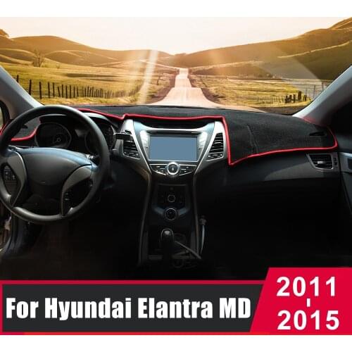 For Hyundai Elantra Avante MD/UD 2011-2015 Car Dashboard Cover Mat Avoid Light Sun Shade Pad Instrument Panel Carpet Accessories