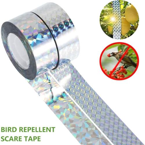 80M 50M Anti Bird Tape Flashing Reflective Bird Repellent Scare Tape Pigeons Crow Keep Away Double-sided Bird Repeller Ribbon