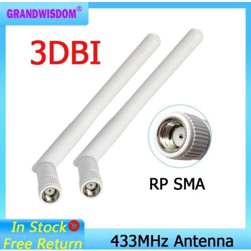 433MHz lora antenna RP-SMA Connector 433 mhz antena rubber waterproof antenne for wireless watermeter Gasmeter Lorawan Emeter