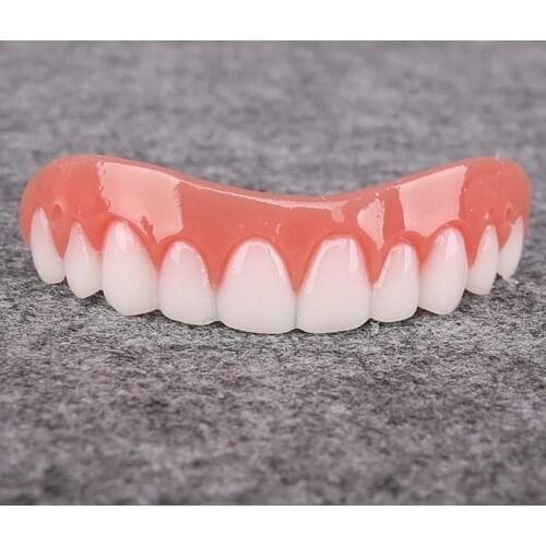 Upper False Teeth whitening Silicone Fake Simulation Braces Whiten Dental Bleaching Tool Oral Hygiene Care Artificial tooth
