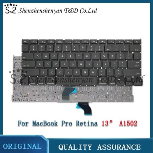 A1502 Keyboard for Macbook Pro Retina laptop 13.3 "US / UK / French / Spanish / German / Russian / Italian / Korean Keyboard 201
