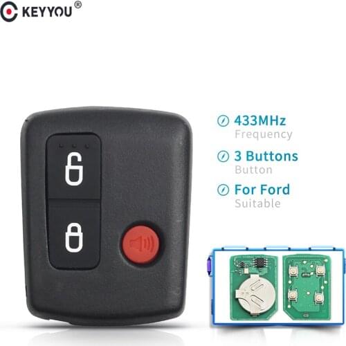 KEYYOU 2+1 Buttons 433MHZ Remote Control key For Ford Falcon BA BF Territory SX SY Ute/Wagon 2002 - 2010 Smart Car Key