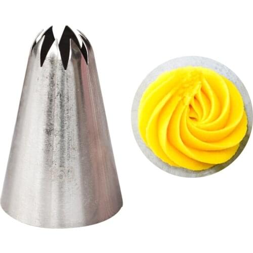 8 Tooth Close Star Large Size Piping Nozzle Cake Cream Decoration Stainless Steel Icing Tips Cupcake Decorating Pastry Tool #350
