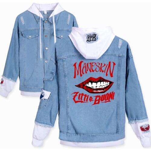 Maneskin Merch Jacket Men Trendy Mens Jean Jackets Spring Casual Coat Streetwear for Women and Men