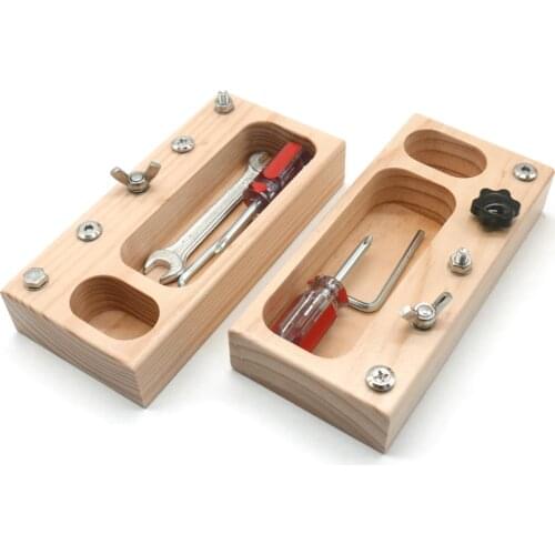 Montessori Practical Life Material For Toddlers Screwdriver Tools Learning Board Educational Wooden Toys For Children F2644H