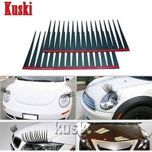 Fake Eye Lash Sticker Car Headlight Decoration For Honda Civic 2006-2011 Accord Fit CRV HRV City Jazz Infiniti Q50 FX35 G35 G37