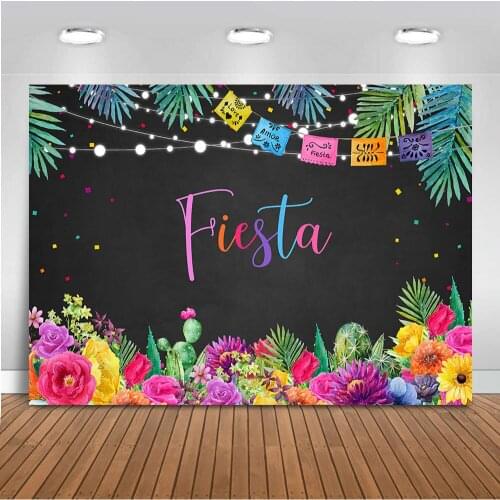 Fiesta Backdrop for Photography Summer Holiday Background for Photo Studio Birthday Theme Party Decoration Supplies Prop