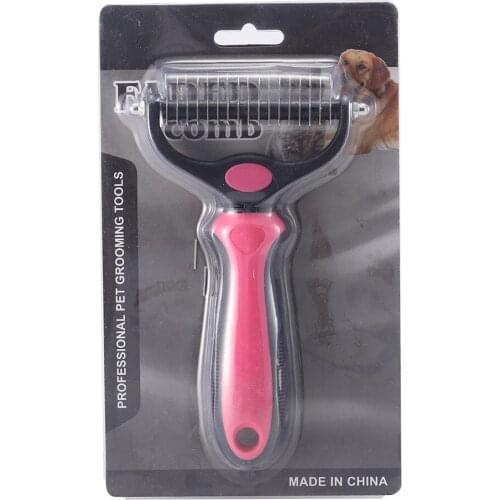 Hair Removal Comb for Dogs Cat Detangler Fur Trimming Dematting Deshedding Brush Grooming Tool Stainless Steel Pets Comb