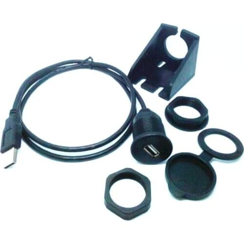 Usb Extension Lead For Car Audio Stereos With Mounting Bracket 1m 2m
