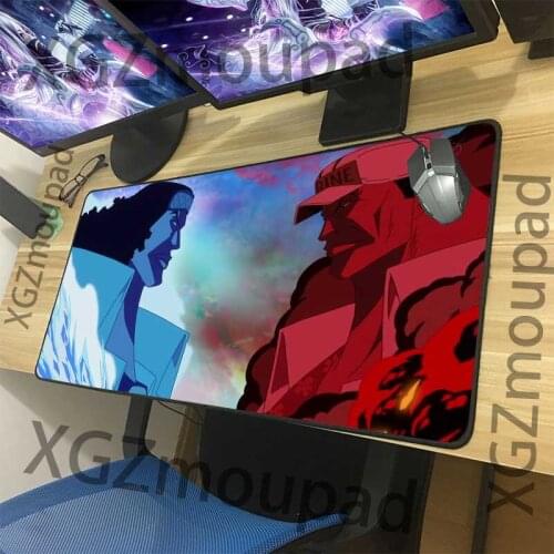 XGZ Large Cartoon Mouse Pad Black Precision Lock Edge Anime One Piece King Computer Custom Table Mat Rubber Stripe Non-slip Xxl