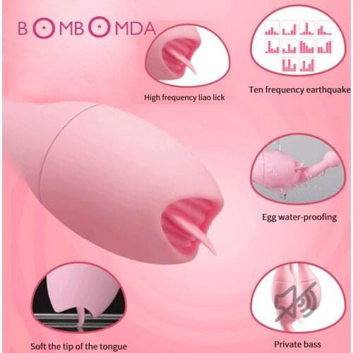 10 Frequency Tongue Vagina Ball Tongue Licking Clitoris Stimulate Vagina G Spot Kegel Exerciser For Women Masturbation Sex Shop