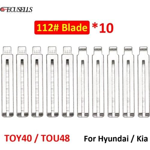 10Pcs/Lot 112# NO.112 Folding Flip Remote Car Key Uncut Blade Blank Key For Hyundai IX45 IX35 For Kia K3 K5 Santa Fe