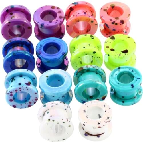 2-12mm 1Pair Acrylic Ear Plugs And Tunnels Piercing for Women Ear Gauge Expander Stretcher Earlets Ear Piercing Body Jewelry