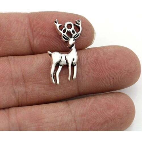 20pcs Deer Charms Pendants for Jewelry Making Bracelet Earrings Necklace DIY Accessories 27x15mm