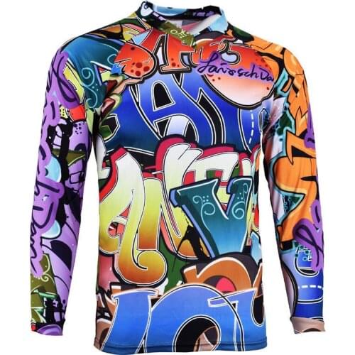 2021 SPTGRVO Downhill Shirt Motocross Cycling Jersey Long Sleeve Bike Enduro MTB T shirt Mountain Bicycle Jeresy Maglia Ciclismo