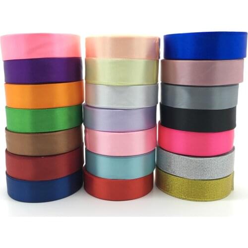 25mm 1Inch Wide (1Roll 25yards)Silk Satin Ribbon Wedding Party Decoration Invitation Card Gift Packing