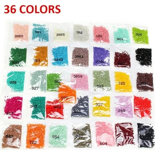 36 Color DIY Beads Accessories Portable Diamond Painting Accessories For 5D Diamond Painting Embroidery Painting