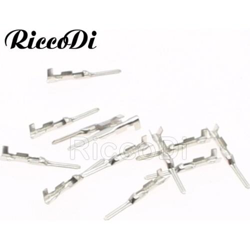 50Pcs H62 Brass Tinned 2.0mm Male Car Connector Terminal Block DJ612-2×0.6A Replcement Of 7114-1471/7114-1472