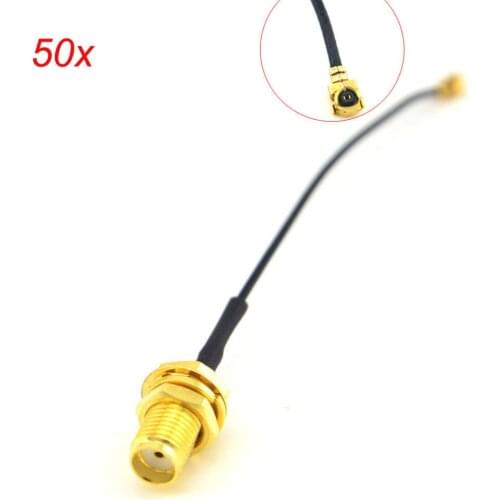 50 piece/lot 2.7'' u.FL/IPX to SMA Female 1.13 Cable Wifi Coax PCI Card Bulkhead 7cm