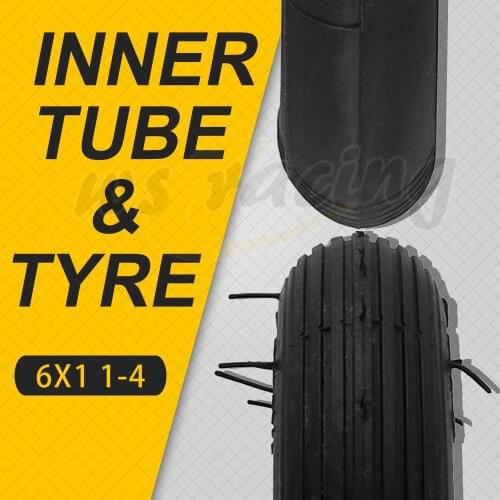 6*1 1/4 Inch Heavy Duty Inner Tube outer Tyre Inflation Wheel For Gas Electric scooter electric balancing Bike