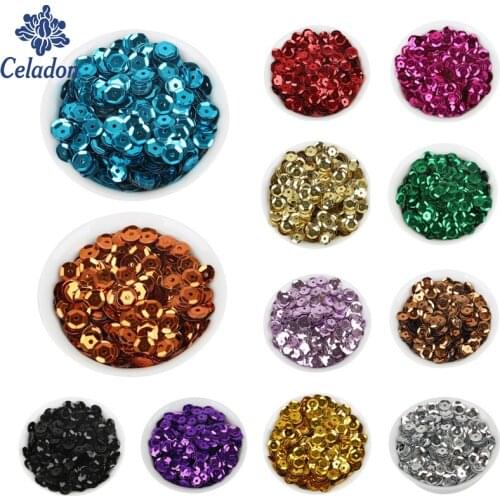 Celadon 6mm 20g/lot(approx 2000pcs) flake Rainbow Cup Sequin for home&wedding decoration confetti ZL32-01SL