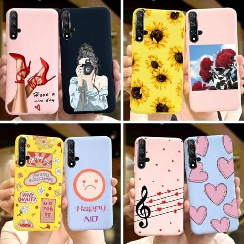 For Huawei Honor 20 Case Honor 20 Lite Phone Case MAR-LX1H HRY-LX1T Funda Soft Silicone Colored Back Cover For Honor 20 20Lite