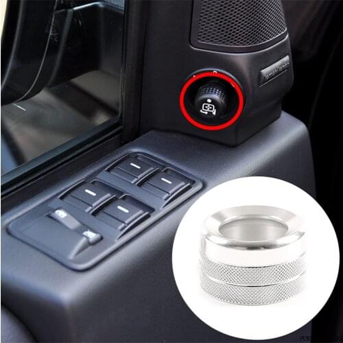 Car Styling Rearview Mirror Adjustment Knob Button Cover Decorative Ring For Land Rover Discovery 3 2004-2009 Interior Accessory
