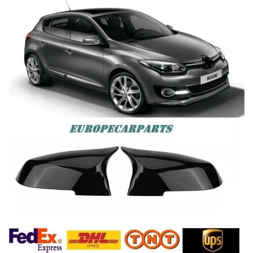 For Renault Megane 3 2008-2015 Bat Mirror Cover Piano Black 2 pieces