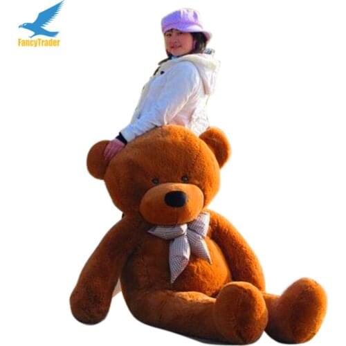 Fancytrader 160cm Dark Brown Giant Stuffed Bear Plush Toy 4 Colors 63'' Great Birthday Gift FT90059