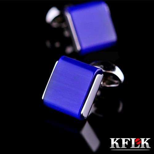 KFLK Luxury 2020 shirt cufflinks for mens Brand cuff buttons wedding cuff links Top High Quality Blue abotoaduras Jewelry