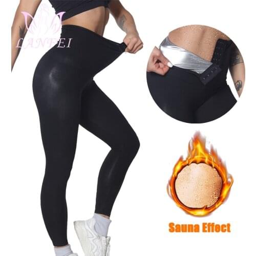 LANFEI Sweat Sauna Pants Women Waist Trainer Legging Shapers Capris Running Pant Slimming Gym Workout Yoga Hot Thermo Trouser
