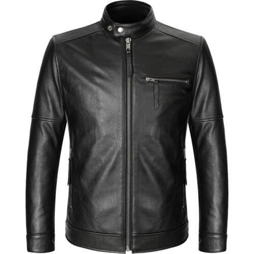 Size S-6XL New Genuine Leather Jacket Men Clothes Spring Autumn Real Natural Cowhide Leather Motorcycle Jackets male Plus Coat