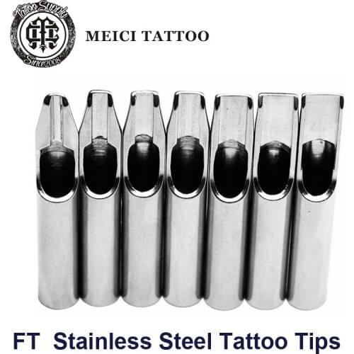 High Quality Stainless Steel Tattoo Tips Kit Tattoo Nozzle DT FT RT Tips Mix Set For Tattoo Needles Accessories Free Shipping
