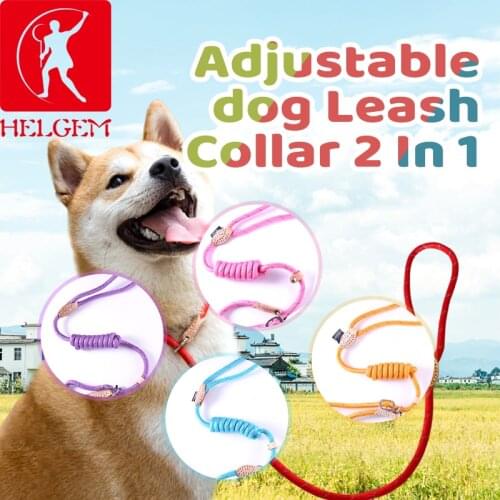 HELGEM Reflective Durable Large Dog Leash Pet Walking Leads Nylon Training Running Rope Medium Big Dog For small Medium Dogs