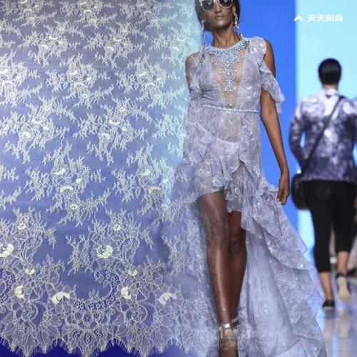 New pattern 10 pieces mx019# White lace French floral wedding dress for bridal wedding dress/sawing Free shipping